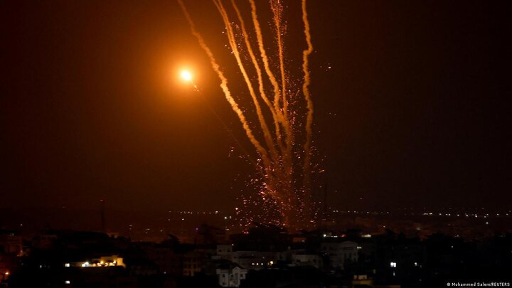 شلیک موشک از نوار غزه به سوی مناطق اشغالی فلسطین