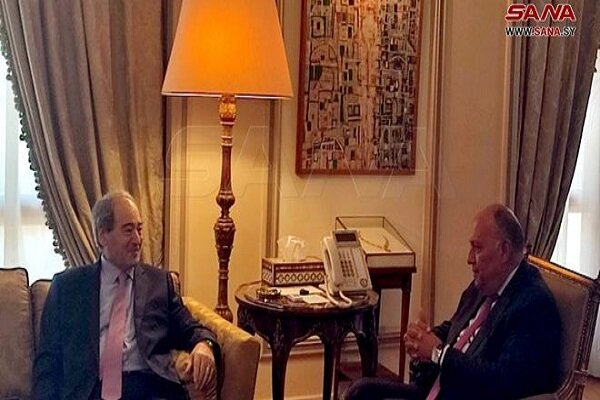 دیدار وزیرخارجه سوریه با همتای مصری پشت درهای بسته تصاویر