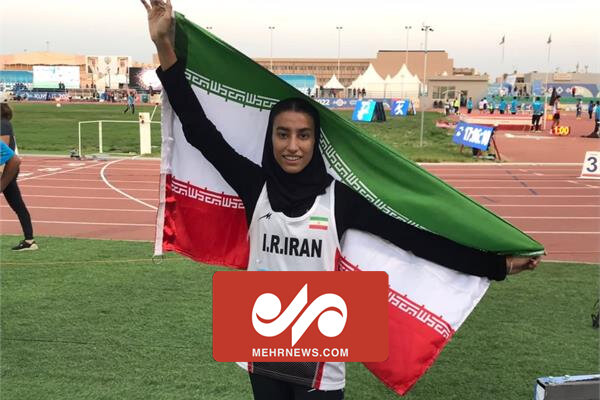 دور افتخار نازنین فاطمه عیدیان پس از کسب مدال نقره قهرمانی آسیا