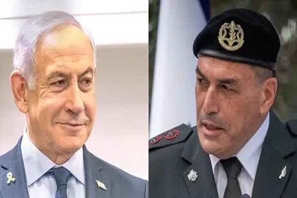 حمله‌ور شدن نتانیاهو به رئیس ستاد ارتش رژیم اسرائیل