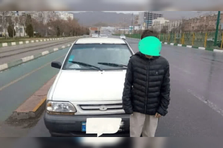 توقیف خودرو سواری با راننده نوجوان در گلبهار